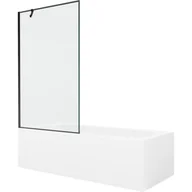 Wanny - Mexen Vega wanna prostokątna 150 x 70 cm z obudową i parawanem 1-skrzydłowym 100 cm, czarny wzór - miniaturka - grafika 1