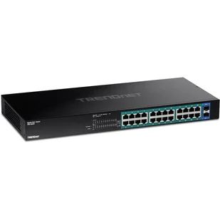 Trendnet TPE-TG262 łącza sieciowe Nie zarządzany L2 Gigabit Ethernet (10/100/1000) Obsługa PoE 1U Czarny - Pozostałe akcesoria sieciowe - miniaturka - grafika 1