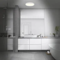 Lampy sufitowe - Briloner Łazienkowa lampa sufitowa LED Slim Drip, biała, Ø 42 cm - miniaturka - grafika 1
