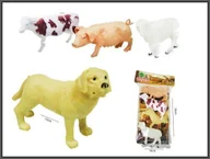 Figurki dla dzieci - Zwierzęta dom/farma 4szt 12-14cm H13809 49633 - miniaturka - grafika 1
