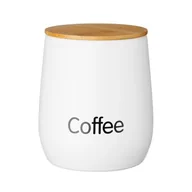 Pojemniki kuchenne - Pojemnik okrągły MONACO COFFEE biały - miniaturka - grafika 1