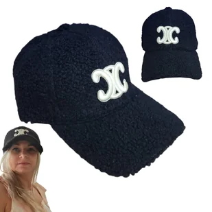 Czapka Z Daszkiem Wełniana Baranek MODNY DODTAEK LOGO CIEPŁA STYLOWA CZARNA - Czapki i chusty sportowe męskie Czapka Z Daszkiem Wełniana Baranek MODNY DODTAEK LOGO CIEPŁA STYLOWA CZARNA - Czapki i chusty sportowe męskie - miniaturka - grafika 1