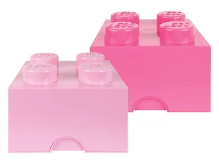 Pudełko do przechowywania w kształcie klocka LEGO 2 sztuki light purple/ bright purple - Pojemniki na zabawki - miniaturka - grafika 1