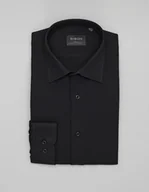 Koszule męskie - koszula licodia 00460 długi rękaw czarny slim fit - miniaturka - grafika 1
