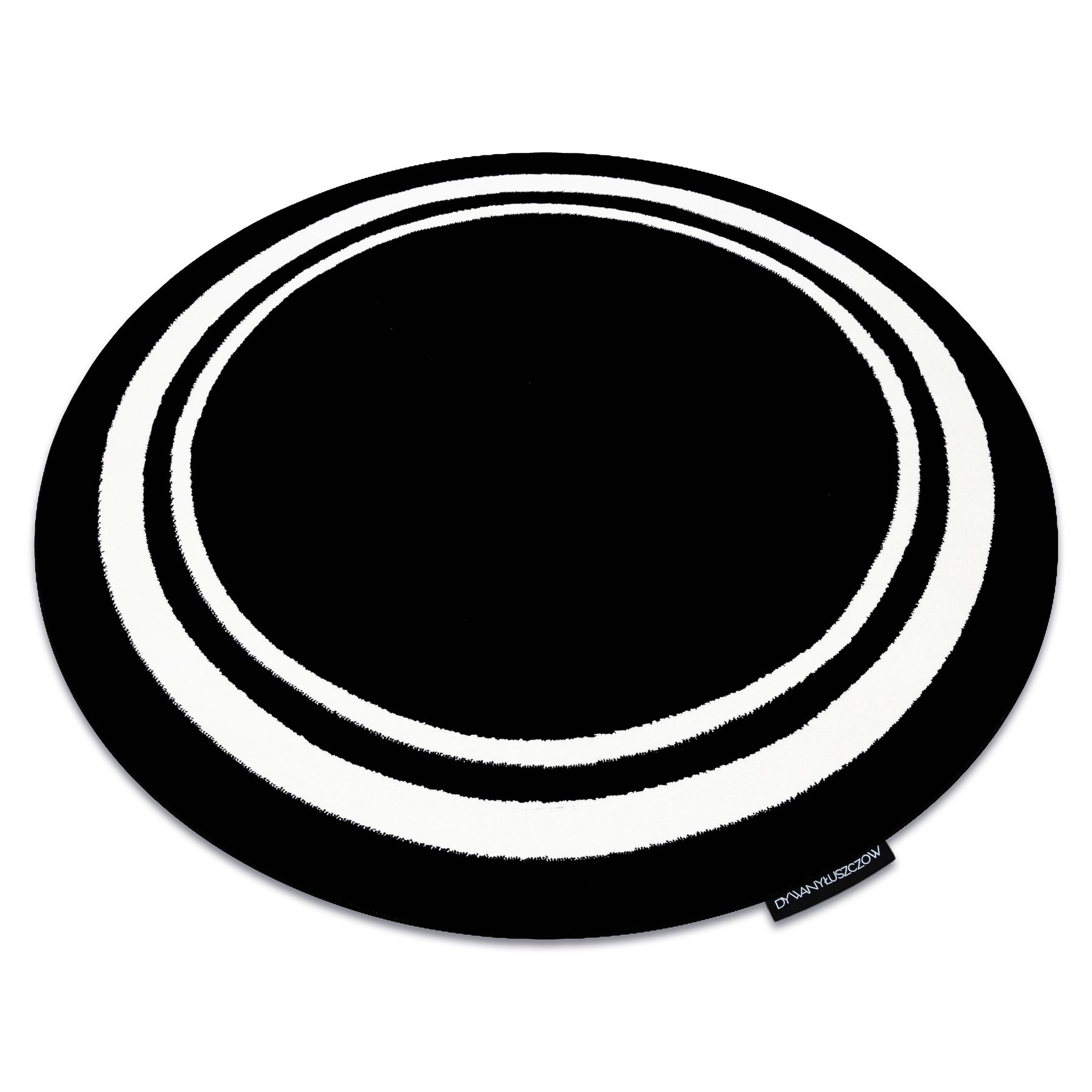 Dywan HAMPTON Border koło ramka czarny koło 120 cm