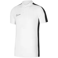 Koszulki męskie - Koszulka męska Nike DF Academy 23 SS Polo biała DR1346 100 M - miniaturka - grafika 1