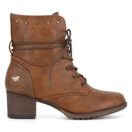 Botki damskie - Botki Mustang 1197-508 Brązowy - miniaturka - grafika 1