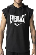 Bluzy męskie - Męska bluza z kapturem bez rękawów Everlast Meadown, czarna, XL - miniaturka - grafika 1