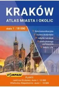 Przewodnik Kraków atlas miasta i okolic - praca zbiorowa - Atlasy i mapy - miniaturka - grafika 1