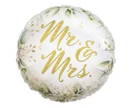 Wesele i ślub - Balon foliowy Mr and Mrs, 18 cali - miniaturka - grafika 1