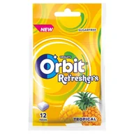 Gumy do żucia, lizaki, dropsy - Orbit Refreshers Tropical Bezcukrowa guma do żucia 26 g (12 sztuk) - miniaturka - grafika 1