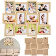 Ramki na zdjęcia - Ramka na zdjęcia 12 zdjęć multiramka 10x15 brązowa - miniaturka - grafika 1