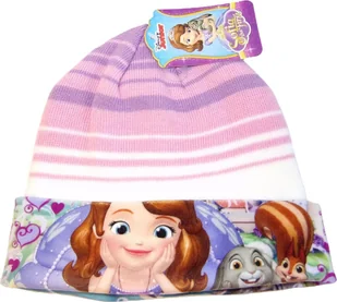 Czapka dziecięca Disney Junior Sofia dla dziewczynek fioletowo-różowa 52 - Czapki dla dzieci - miniaturka - grafika 1