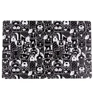 Obrusy i serwetki - Mata stołowa zwierzaki 28 x 43 cm czarny pies - miniaturka - grafika 1