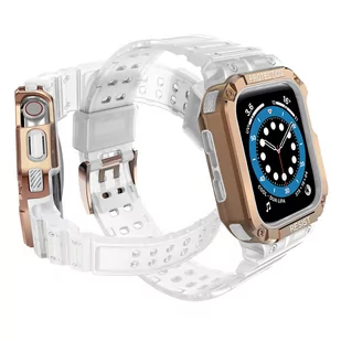 Protect Strap Band opaska z etui do Watch 7 / 6 / 5 / 4 / 3 / 2 / SE (45 / 44 / 42mm) obudowa pancerny pokrowiec na zegarek różowy - Etui i futerały do telefonów - miniaturka - grafika 3