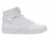 Buty sportowe damskie - Buty damskie Puma Rebound białe wysokie 39383105 39 - miniaturka - grafika 1