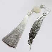 Zakładki do książek - Jadeit ręcznie rzeźbiony, agat szary zakładka - miniaturka - grafika 1