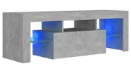 Szafki RTV - Szafka rtv ze szklanymi półkami i oświetleniem led szarość betonu Z0-F98 - miniaturka - grafika 1