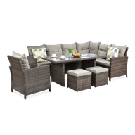 Meble ogrodowe - Narożnik Z Technorattanu Ibiza + Fotel Brown - miniaturka - grafika 1