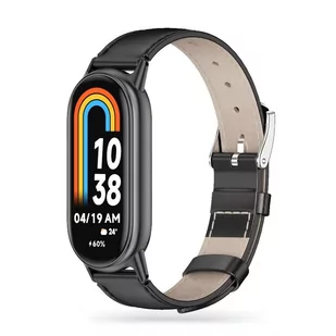 Pasek Leatherfit do Xiaomi Mi Band 8 / 8 NFC Black - Akcesoria do smartwatchy - miniaturka - grafika 1