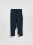 Spodnie i spodenki dla chłopców - Reserved - Eleganckie spodnie w kratę - granatowy - miniaturka - grafika 1