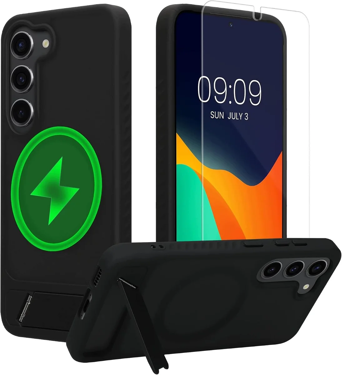 ETUI TELEFON ETUI Z PODSTAWKĄ SZKŁO ZAMIENNIK DO SAMSUNG GALAXY S23