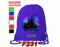 Torby szkolne - WOREK SZKOLNY NA WF SPORTOWY MAGIA FILM KINO RÓŻDZKA HP SOWA - IMIĘ - miniaturka - grafika 1