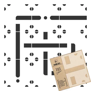 Nakleo szablon malarski (6 szt.) // płytki - kafelki // PAREDES - 10x10cm - Szablony malarskie - miniaturka - grafika 2