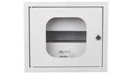 Rozdzielnie elektryczne - Sabaj System Rozdzielnica modułowa natynkowa 12 modułów IP31 310x265x130 Biała z szybą i zamkiem NRP 12 ZSZ - miniaturka - grafika 1