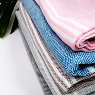 Ręczniki - Ręcznik hammam w pasy 100% naturalna bawełna YEYE Antracyt - miniaturka - grafika 1