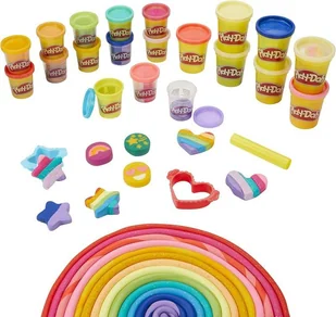 Play-Doh Ciastolina Wesołe Kolory 21 Tub + Akcesoria F5735 - Masy plastyczne - miniaturka - grafika 1