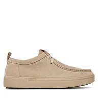 Półbuty męskie - Półbuty Tommy Hilfiger Modern Light Suede Moc Toe Shoe FM0FM05501 Beżowy - miniaturka - grafika 1