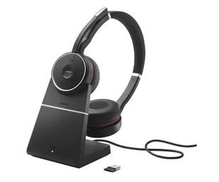 Jabra Evolve 75 SE Link 380a MS Stereo Stand czarne - Słuchawki - miniaturka - grafika 1