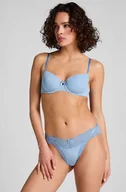Majtki damskie - Hunkemöller Stringi w kształcie litery V, z niskim stanem Elliena Niebieski - miniaturka - grafika 1