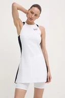 Sukienki - EA7 Emporio Armani sukienka sportowa kolor biały mini rozkloszowana - miniaturka - grafika 1