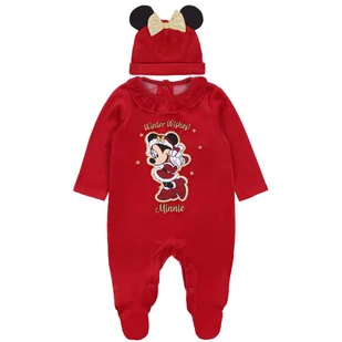 Świąteczny, czerwony komplet niemowlęcy pajacyk + czapka Myszka Minnie, certyfikat OEKO-TEX 3-6 m 68 cm - Pajacyki dla niemowląt - miniaturka - grafika 1
