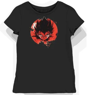 Koszulka damska czarna z nadrukiem Czerwonego Smoka XL - Koszulki i topy damskie - miniaturka - grafika 1