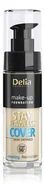 Podkłady do twarzy - DELIA Cosmetics Stay Flawless Cover Podkład kryjący 16H nr 501 Porcelain 30ml - miniaturka - grafika 1