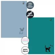 Zeszyty szkolne - Paczka Zeszyt A4 32K. 3-Linie Kolor Animal Sketch Mix Pakiet 5 Sztuk - miniaturka - grafika 1