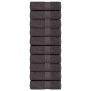 vidaXL Ręczniki, 10 szt., antracyt, 15x21 cm, 360 g/m², bawełna 100% - Ręczniki - miniaturka - grafika 1