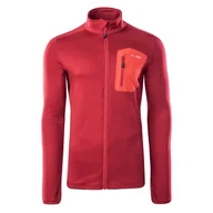 Bluzy sportowe męskie - Męska Bluza ELBRUS EMINO POLARTEC M000141671 – Czerwony - miniaturka - grafika 1
