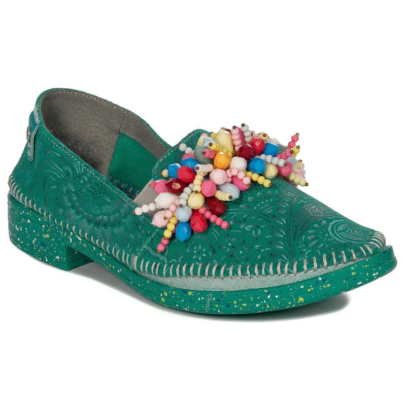 Maciejka Półbuty Damskie Zielone-39