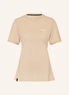 Koszulki i topy damskie - Salewa T-Shirt Puez Dry'ton beige - SALEWA - miniaturka - grafika 1