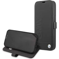 Etui i futerały do telefonów - BMW Etui BMFLBKP13LSLLBK iPhone 13 Pro /13 6,1" czarny/black book Signature BMW000415-0 - miniaturka - grafika 1