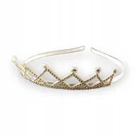 Ozdoby do włosów - Opaska do włosów Diadem Korona z cyrkoniami - miniaturka - grafika 1
