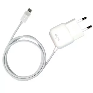 PURO Mini Travel Charger - Przenośna ładowarka sieciowa z kablem Micro USB (biały) - Ładowarki do telefonów - miniaturka - grafika 1