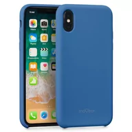 Etui i futerały do telefonów - moVear moVear silkyCase Etui silikon iPhone Xs MAX 6.5" Szafirowy Niebieski AIXSMCSC0SHCSH - miniaturka - grafika 1