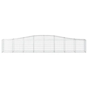 VIDAXL Kosze gabionowe, 3 szt, 400x50x60/80 cm, galwanizowane żelazo - Ogrodzenia - miniaturka - grafika 5