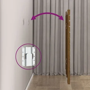 Wezgłowie łóżka, miodowy brąz, 106x3x91,5 cm, drewno sosnowe Lumarko - Inne meble do sypialni - miniaturka - grafika 7