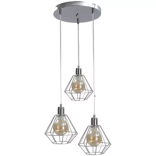 KET Regulowana LAMPA sufitowa  metalowa OPRAWA druciana srebrny KET698 - Lampy sufitowe - miniaturka - grafika 1